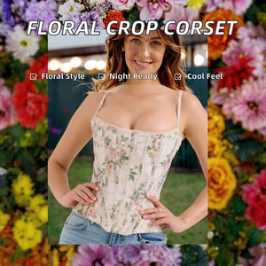 Top Corto sin Tirantes Transpirable para Mujer, con Estampado Floral, Elegante, al por Mayor - Product Image 2