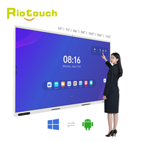 Pizarra Interactiva Inteligente Riotouch Zero Bonding 4K UHD, Panel Plano Interactivo con Pantalla Táctil de 20 Puntos, Pizarra Blanca Interactiva para Salas de Reuniones de Alta Gama