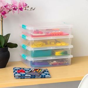 Plastic Storage <b>Bins</b> Containers with <b>Lids</b> Craft Organizers and Storage A4 Paper Storage Box - Product Image 5