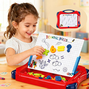 Juguete 3 en 1 para Niños 2025, Pizarra de Dibujo Educativa con Almacenamiento, Números, Letras, Escritorio de Estudio, Mesa de Actividades de Aprendizaje - Product Image 4