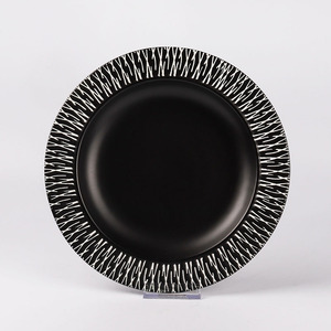 Personalizado de diseño <span class=keywords><strong>en</strong></span> acristalamiento decorativo 10 pulgadas redondo de cerámica de cena de placa para <span class=keywords><strong>restaurante</strong></span> - Product Image 4