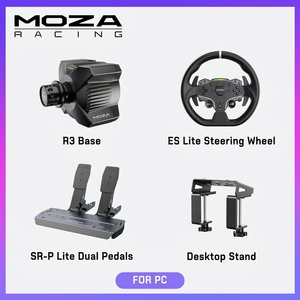Paquete de Simulación de Carreras MOZA <span class=keywords><strong>Racing</strong></span> R3 <span class=keywords><strong>Direct</strong></span> <span class=keywords><strong>Drive</strong></span> con Volante y Pedales, Kit de Simulación de Carreras para PC de Alta Precisión, Compatible con Venta al Por Mayor - Product Image 2