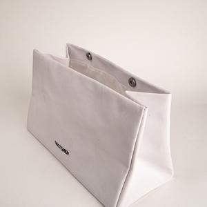 Grand Sac Cosmétique de Luxe Grande Capacité, Fermeture à Boucle Magnétique Plate et Poches Ouvertes, en Toile PU, Design Personnalisé - Product Image 4