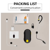 Mini talkie-walkie sans fil à crochet d'oreille, radio bidirectionnelle portable mains libres, appareil de communication intercom commercial