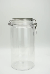 68oz 2000ml Large Round Plastic <strong>Jars</strong> Kichen <strong>Containers</strong> Airtight Storage <strong>Set</strong> With Silicone Seal Ring - Product Image 2