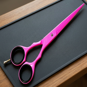 Ciseaux de coiffure professionnels ajustables ASAP de 7,5 pouces, modèle 098-65-cv, couleur rose poudré, très vendus, pour soins de beauté - Product Image 4