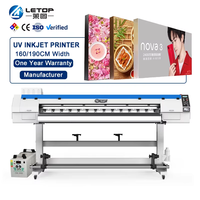 Impresora digital de inyección de tinta LETOP Factory de 1.6M y 1.9M para pancartas, vinilos y pegatinas, máquina de impresión UV digital en rollo