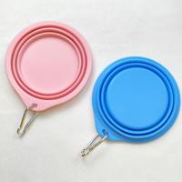 Vente en gros de bols pliables pour chiens, accessoires de bols portables en silicone pour animaux de compagnie, bol de voyage portable pour alimentation en eau