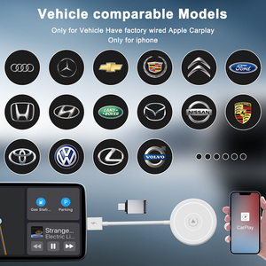 Kolorful trắng không dây Carplay <span class=keywords><strong>Adapter</strong></span> cho iPhone với 5GHz <span class=keywords><strong>Wifi</strong></span> và cho hỗ trợ chuyển đổi có dây để không dây cho xe ô tô - Product Image 6