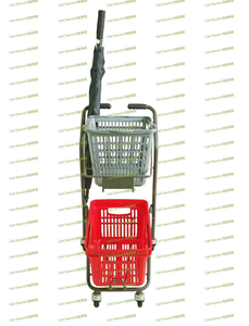 รถเข็นช้อปปิ้งเคลือบโลหะแบบจุ่มไหลได้รถเข็นช้อปปิ้งซูเปอร์มาร์เก็ตสไตล์ญี่ปุ่นเคลือบเรซิน - Product Image 5