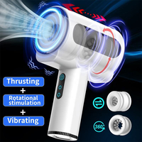Masturbateur masculin vibrant rotatif extensible en forme de tasse, pour massage du pénis et exercice, en gel souple, accessoire de jeu de rôle