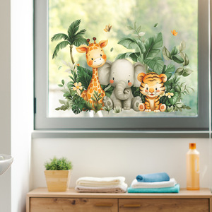 Adesivi <span class=keywords><strong>Murali</strong></span> Decorativi per Casa, Animali Cartoon e Piante, Autoadesivi in PVC Impermeabile per Soggiorno e Camera da Letto - Product Image 2