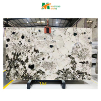 Maoteng Panneau mural en granit de Patagonie rétroéclairé moderne en onyx de luxe de haute qualité Dalle de marbre noir magma doré pour projet de villa