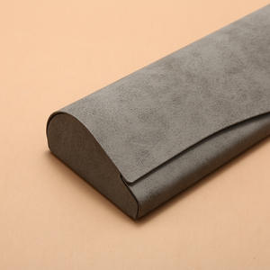 איכות גבוהה מעור עבודת משקפי שמש במקרה לוגו מותאם אישית עיצוב משקפיים מעור תיבת משקפיים - Product Image 4