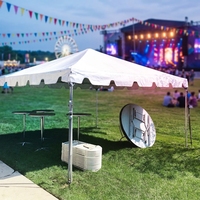 Carpa de Doble Capa con Estructura de Aleación de Aluminio para las Cuatro Estaciones, Serie CF10 de One Event Supply, 10x10 Pies, Tipo Tubo, Construcción Modular con Estacas
