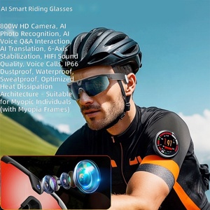 Smart Bluetooth Glasses AI Real Time Translation Voice Noise Reduction <b>Camera</b> Eyewear for Travel Workouts - Product Image 3