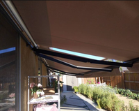 Vente en gros d'auvent pliant électrique rétractable en aluminium pour application de fenêtre de patio extérieur d'entrée de restaurant café