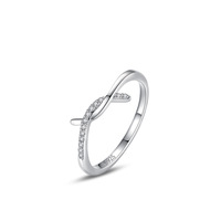 Anneaux pour femmes en argent sterling 925, design simple et tendance, avec zircon croisé, bijoux fins