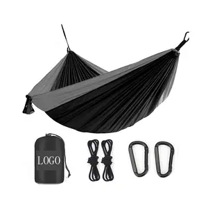 Hot selling high quality portable high bearing breathable nylon parachute cloth outdoor camping hammock