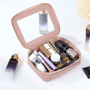 Caja de Almacenamiento de Cosméticos Transparente de PVC con Cierre, Gran Capacidad, Asa Suave, Impermeable, para Viaje, Venta Caliente de Fábrica - Product Image 4