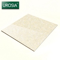 Carreaux de sol en céramique de porcelaine polie crème unie de luxe Foshan 600*600 pour salon