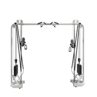Equipo de Gimnasio para Entrenamiento de Fuerza, Máquina Multifuncional Ajustable con Cables y Pesas, Máquina de Ejercicios para Pectorales