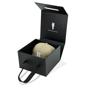 Caja de Regalo Magnética en Forma de <span class=keywords><strong>Libro</strong></span>, Hecha a Mano, de Lujo, para Gorra de Béisbol, Caja de Papel para Sombrero con Asa, Caja para Tocado - Product Image 2