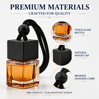 Purificateur d'air de voiture OEM moderne avec logo personnalisé, diffuseur en verre, évaporation naturelle et parfum longue durée, aucune électricité requise