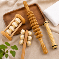 Bâton de massage en bois de lotus naturel, masseur corporel pour tissus profonds, outil de récupération musculaire pour le dos, les jambes, les pieds, SPA, thérapie de bien-être