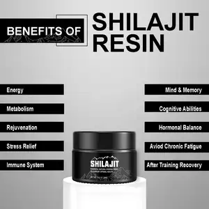 Oem kemasan diet suplemen kaya akan vitamin mineral asli Shilajit ekstrak Shilajit produk