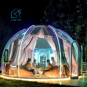 Dôme transparent en polycarbonate avec porte vitrée et éclairage pour camping, hôtel, villa, maison préfabriquée (conception européenne) - Product Image 4