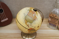 Globe rotatif en laiton, design moderne, élégant, élégant, dessus de table en métal, fournitures décoratives pour la maison et le bureau, fournitures éducatives