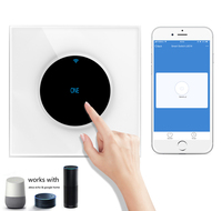 Interrupteur tactile intelligent WiFi personnalisé de 86 mm, norme britannique 40A, pour climatiseur, commande à distance par application téléphonique