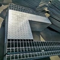 Grille composite pour couvercle de caniveau de système de drainage de passerelle et atelier - Grille en acier galvanisé à bord dentelé