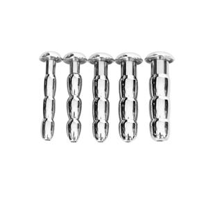 磨き上げられた滑らかな表面のシルバーのステンレス鋼製男性用尿道ペニスプラグ山本 - Product Image 2