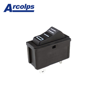 Arcolps 250VAC 30A Rouge ON-OFF Interrupteur à bascule scellé avec bouton poussoir autobloquant 2 broches Bateau IP65 Smart Solder Lug Termination