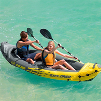 Intex K2 — Kayak gonflable pour 2 personnes, bateau avec paddle et pompe