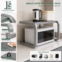 Support de rangement vertical télescopique en fer à 2 niveaux pour micro-ondes, installation sur pied, idéal pour la cuisine - Vente chaude