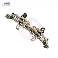 Escape Trasero SDO Ultraligero de Titanio para Porsche 718 Cayman GT4 4.0L 2019-2024, Silenciador de Alto Rendimiento con Válvula y Puntas Negras