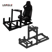 Simulador de Carreras de Alta Gama con Volante y Pedales, Plataforma de Simulación de Carreras con Perfil de Aluminio 4080