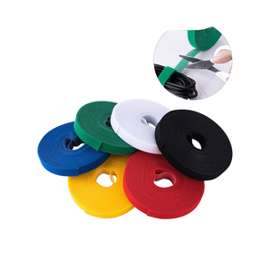 لفة شريط فيلكرو ذاتي اللصق ملونة مقاس 12 مم × 5 م، شريط فيلكرو مزدوج الجوانب بالجملة - Product Image 1