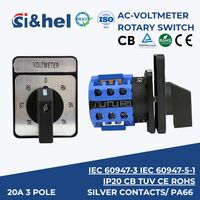 Saklar Pemilih Tegangan Putar Si&hel LW28 20A, Saklar Pemilih Voltmeter, Saklar Pengalih untuk Pengukuran