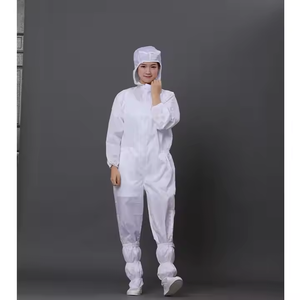 ESD Chống Tĩnh Điện Nhà Máy Thực Phẩm Ngành Công Nghiệp Tái Sử Dụng Thiết Bị Điện Tử Đồng Phục Bụi Miễn Phí Coverall Quần Áo Làm Việc Phòng Sạch Quần Áo - Product Image 4