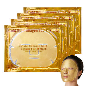 Masques faciaux en feuille d'hydrogel premium pour le soin de la peau et la beauté, hydratants et anti-âge, masque facial doré - Product Image 1