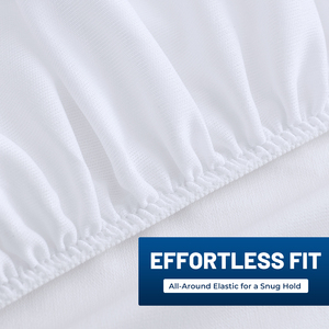 Protecteur de <span class=keywords><strong>matelas</strong></span> imperméable en bambou tricoté de qualité supérieure, 140 g/m², résistant aux taches, respirant, pour la famille - Product Image 3