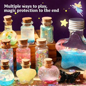 POWER Shinning Mr. Toy Pequeño <span class=keywords><strong>Mago</strong></span>, Manualidad <span class=keywords><strong>Infantil</strong></span> que Brilla en la Oscuridad, Regalo DIY, Botella de Poción Mágica, Hada Floral - Product Image 4