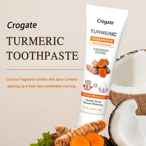 Dentifrice naturel aux herbes Crogate avec curcuma et huile de coco pour blanchir les dents et soins bucco-dentaires à domicile pour toute la famille - Product Image 3