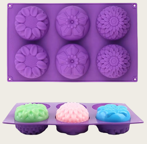 <span class=keywords><strong>Moule</strong></span> à <span class=keywords><strong>mini</strong></span>-muffins en <span class=keywords><strong>silicone</strong></span> écologique fait à la main, 6 cavités, forme de fleur, accessoires de pâtisserie DIY, <span class=keywords><strong>moule</strong></span> pour chocolat/gâteau/savon - Product Image 1