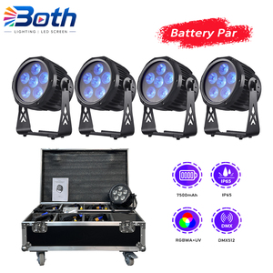 IP65 RGBWA UV Battery LED Par Light 6x18W Wireless Uplight for Wedding DJ Event - Product Image 1