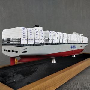 ओ. एस 65 सेमी पॉलिश मेपल कंटेनर जहाज मॉडल कारखाना रसद वर्तमान शिपिंग लाइन स्केल नाव मॉडल - Product Image 3